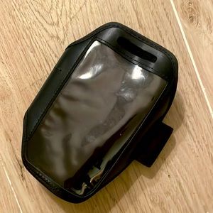 Running arm band cell phone holder with clear plastic window - neoprene